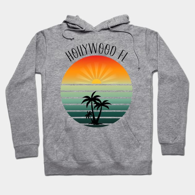 Hollywood Florida Sunrise Hoodie by TeeShop Designs